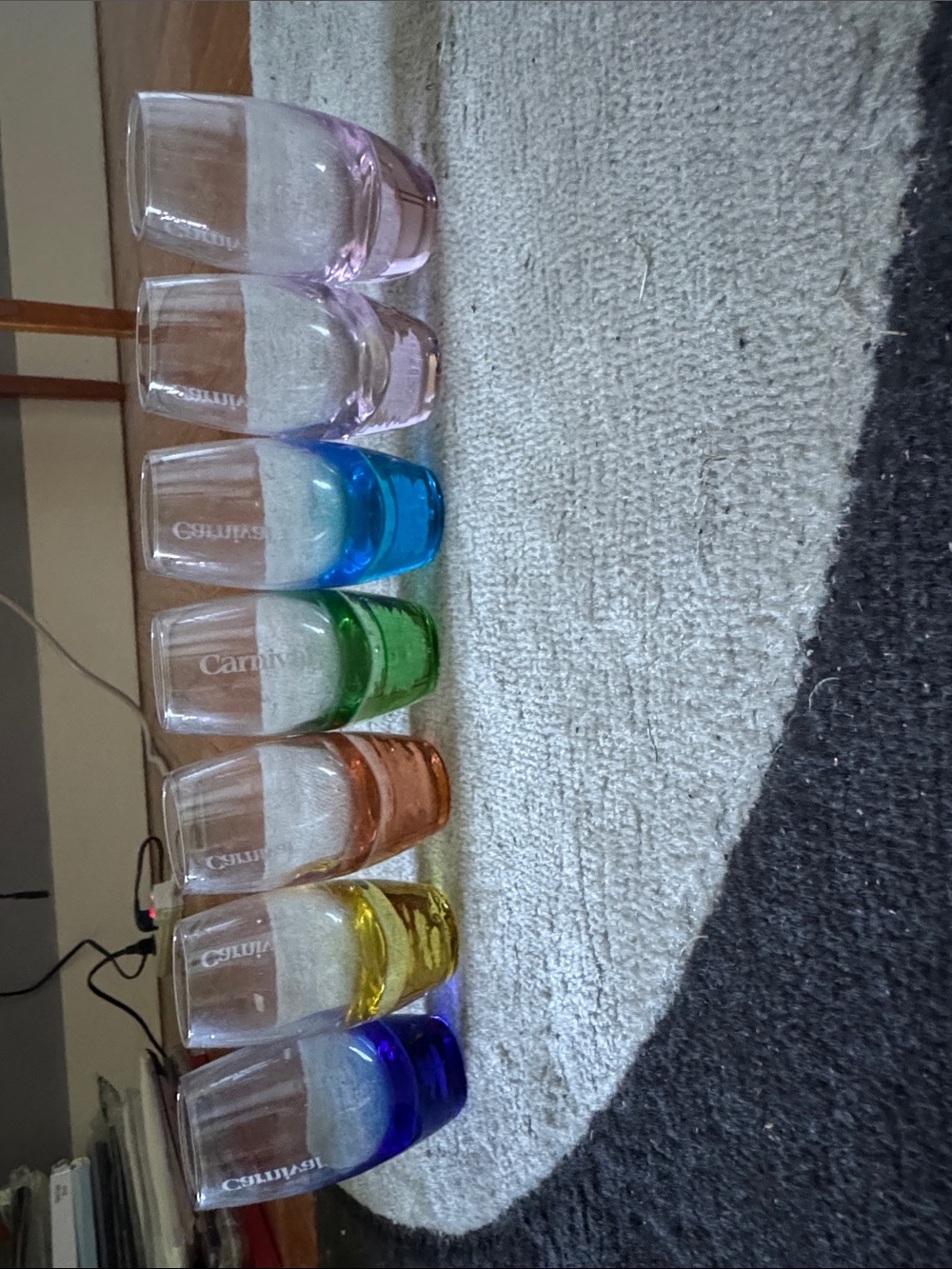 Crown Multicolor Stackable Tumblers - Pink Blue Green Orange Yellow Purple